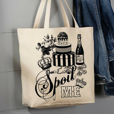 Paris Spoil Me Canvas Tote Bag - FREE SHIPPING