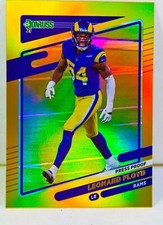 Leonard Floyd 2021 Donruss Football Gold Holo Press Proof SP Refractor Card #145