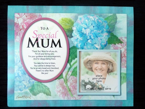 Special Mum Or Mother Floral Family Photo Memory Mount Gift With Poem Verse - Picture 12 of 30