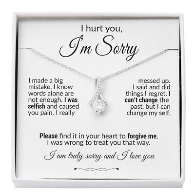 Forgive me Necklace, Apology Jewelry, Sorry Gift Wife, Sorry Gift Girlfriend