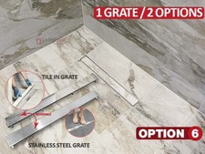 Wet Room Linear Shower Tray Kit With Drain Options - Reinforced & Waterproof