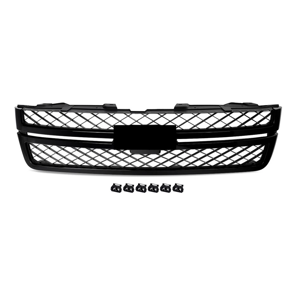 For 2011-14 Silverado 2500 HD Silverado 3500 HD Grille Assembly Gloss Black Foto 2 de 4