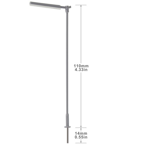 5pcs Model Trains OO Scale 1:76 Metal Platform Lamp Street Light Warm White LED - Picture 4 of 7