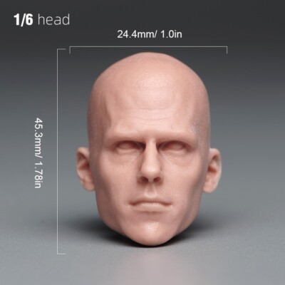1/6 Head Model Lex Luthor White Model for 12 inch Action Figures Body Toys