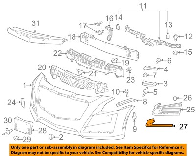 GM OEM 14-19 CTS Front Bumper Bumper Components-Grille Bezel 22803730 ...
