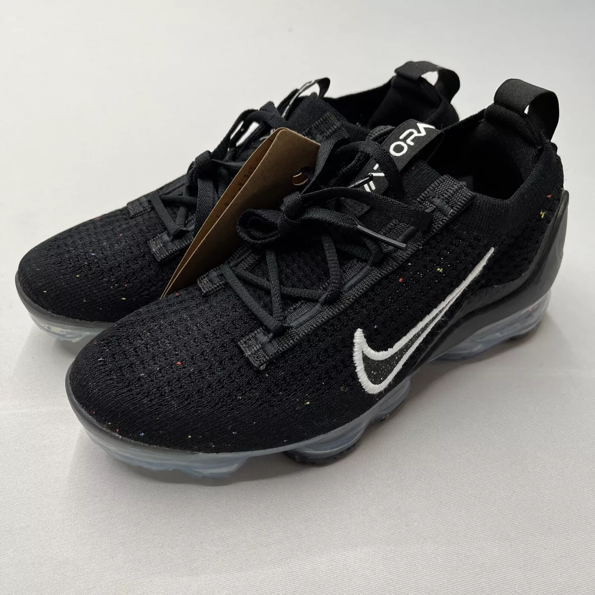 Nike Air VaporMax Flyknit 2021 Black Speckled Women s Size 6 DC4112 002