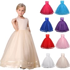 Flower Girl Kid Bridesmaid Dress Birthday Party Dress Pageant Christmas Prom Gow