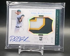 2018 Panini National Treasures Holo Silver /10 Paul Blackburn #34 Rookie Auto RC