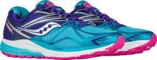 Saucony Womens Ride 9 Running Shoe, Navy/Blue/Pink, 6 W - Wide NEW IN BOX