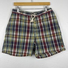 Polo Ralph Lauren Swimwear Men s Swim Trunks Medium Plaid Multicolor Board Short