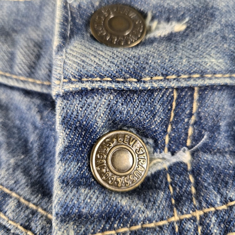 Falda Levis De Colección Y2K Talla 7 Azul Denim Midi Recta Lápiz Botones tiro alto  Foto 3 de 4