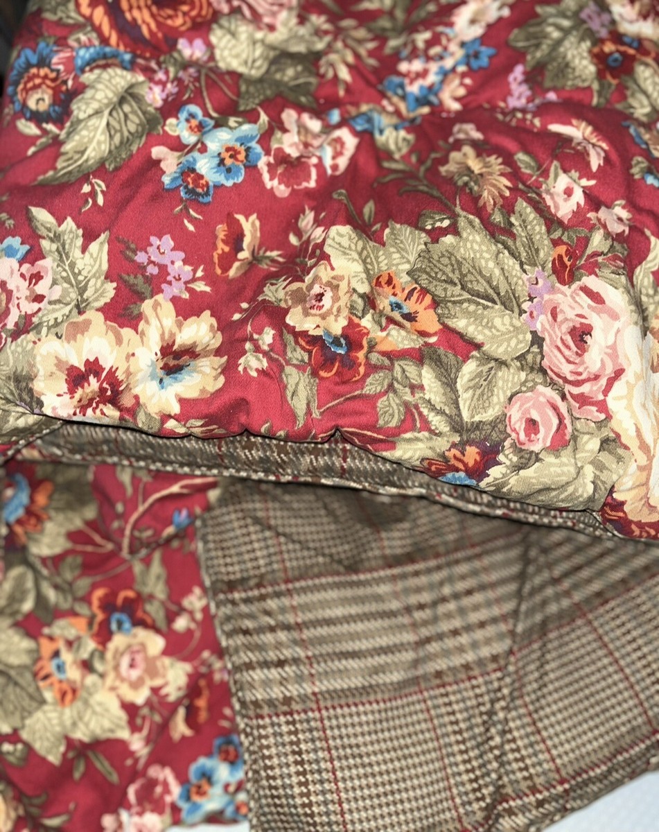 VINTAGE ~CHAPS RALPH LAUREN SUMMERTON / HOUNDSTOOTH 88X90