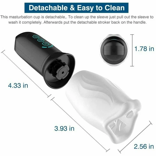 Automatic Male Masturbator Sucking Cup Vibration Blowjob Machine Men Sex Toys US - Picture 12 of 13