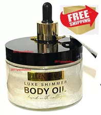 LUXE SHIMMER BODY OIL Infused with Collagen By ELLEN TRACY  7.1 fl oz