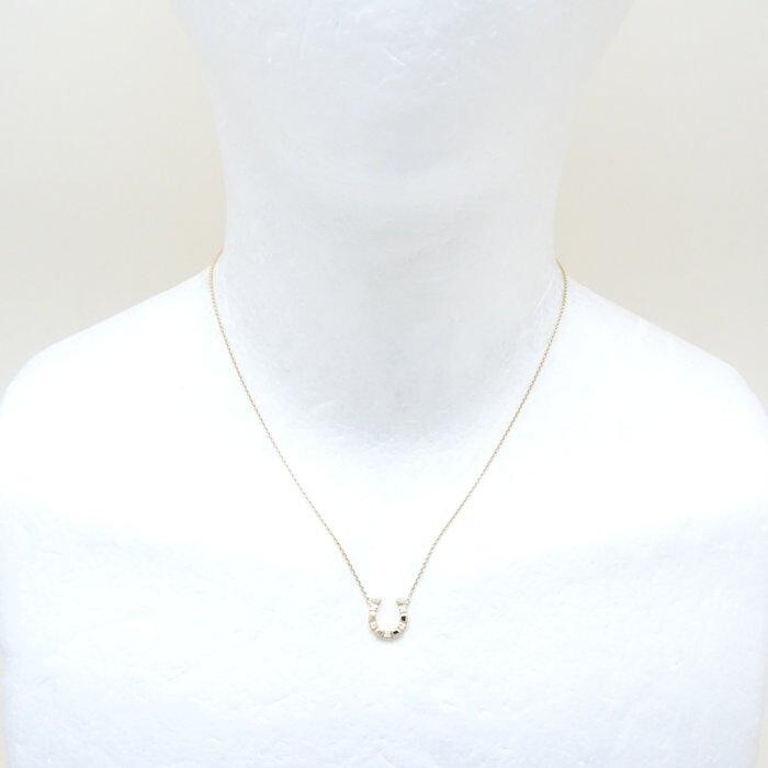 STAR JEWELRY Horseshoe Necklace 5P Diamond K18YG Yellow Gold