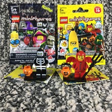 Lego Minifigures Series 14 Skeleton Guy and 16 Cute Little Devil Lot Halloween