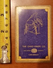 RARE OLD VINTAGE PLAYING CARD SINGLE OHIO KNIFE OKCO 606 CONGRESS 10 OF HEARTS