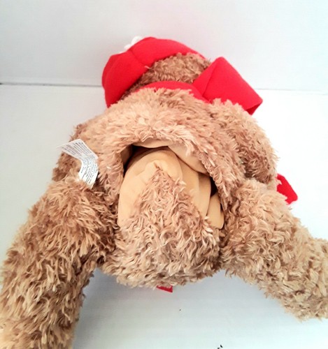 Tarjetero marioneta oso de Navidad American Greeting 13" animal de peluche suave nuevo con etiquetas  - Imagen 3 de 7