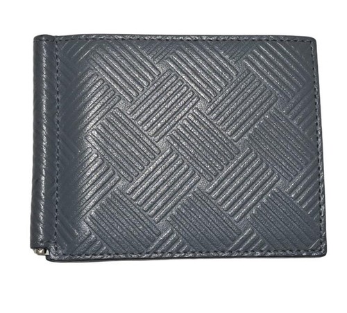 Authentic BOTTEGA VENETA Bifold Money Clip Leather Deboos Intrechart 592626 Gray - Picture 3 of 10