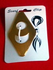 (44) 5 neutrale Tuchhalter  Tuchclips Scarfclip glänzend ohne Prägung  NEU