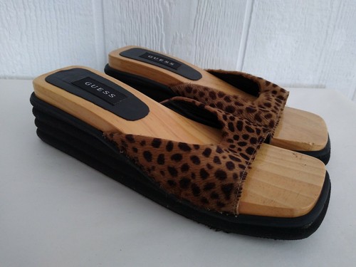 guess leopard print sandals