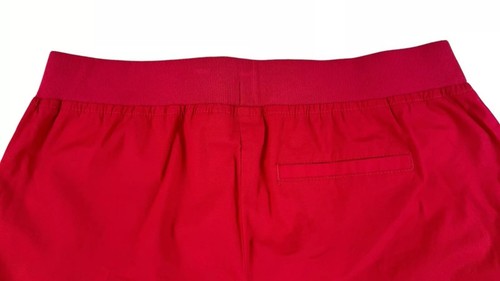 Chicos Capri Pants Crop Radiant Red Pockets Elastic Waist Womens Sz 1 (8-M) NWT - Picture 8 of 22