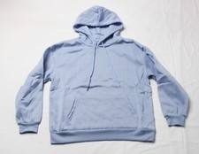 SHEIN Women's Car  Letter Graphic Drawstring Hoodie JJ4 Baby Blue Small