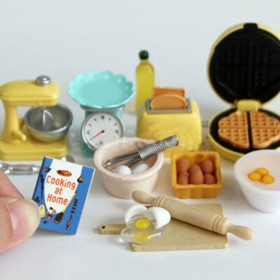 21PCS Miniature Dollhouse 1/12 Kitchen Set Baking cooking Furniture Accessories.