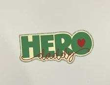 Hero Daddy Handmade Scrapbook Title Paper Pierced Die Cut