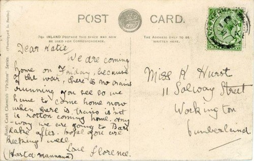 PRINTED POSTCARD OF THE BOWLING GREEN, BOSTON PARK, ROTHERHAM, WEST YORKSHIRE - Picture 2 of 2