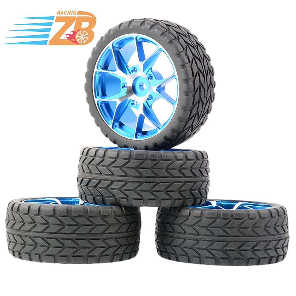 1/10 Alloy Wheels & Tires for Tamiya HPI Kyosho Traxxas Touring RC Cars