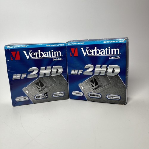 Verbatim MF2HD 3.5" 1.44MB Microdiscs x15 Sealed Box High Density Floppy Discs - Photo 2/14