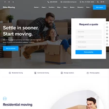 Moving Service Websites Design for Sale with Free VPS Web Hosting