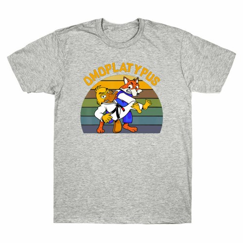 Jitsu Omoplatypus T- Tee Retro Cotton Funny Shirt Men's Omoplata Jiu Bjj Shirt - Picture 5 of 7