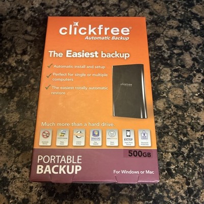 Clickfree Automatic Backup 500GB External Hard Drive Portable Purple WD1051XM