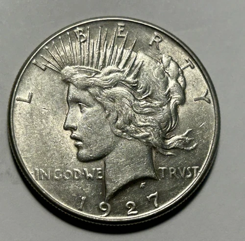 1927 S PEACE DOLLAR AU