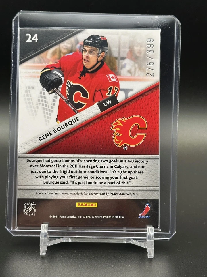 2011-12 Panini Certified #24 Rene Bourque SN,MEM Calgary Flames - Image 2 of 2