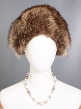 1605 WONDERFUL REAL RACCOON HAT LUXURY FUR BEAUTIFUL LOOK