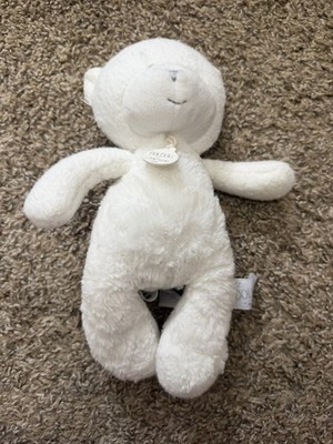 DouDou et Compagnie Paris Teddy Bear Solid White 10'' Plush Stuffed Animal Baby