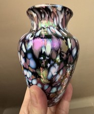 Signed Studio Art Glass Vase 2002 Gatlinburg TN Artist Community