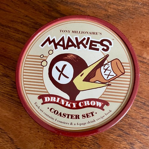 Maakies Coaster Drinky Crow Coaster Set - Tony Millionaire - Collectible Rare