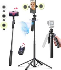 71  Auto Face Tracking Tripod for iPhone with Light,360  Rotating Phone Stand wi