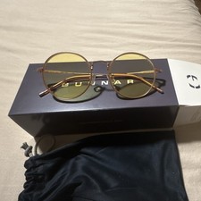 GUNNAR Ellipse Round Fashion Rose Gold Amber ...