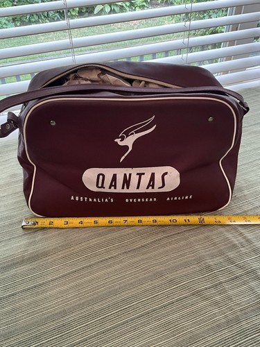 QANTAS AIRLINES Vintage Stewardess/Passenger Travel Bag-Made In AUSTRALIA-Duffy - Picture 9 of 10
