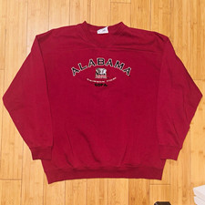 Vintage 2000s Alabama Crimson Tide Embroidered Pullover Sweatshirt Size XL