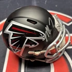 Michael Vick Altanta Falcons Signed Mini Helmet Beckett BAS