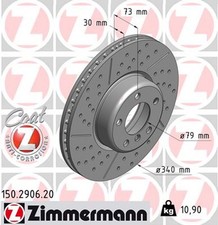 2x Bremsscheibe COAT Z ZIMMERMANN 150.2906.20 f�r BMW F20 F21 F80 F22 F30 F33