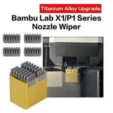 3D Printer Parts Nozzle Wipe Silicone Brush Mounted For Bambu Lab X1/P1 Series
