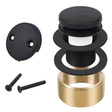 Black Tub Drain Bathtub Drain Conversion Kit with Two-Hole Overflow...