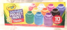 Crayola Washable Project Paint Classic 10 Colors New